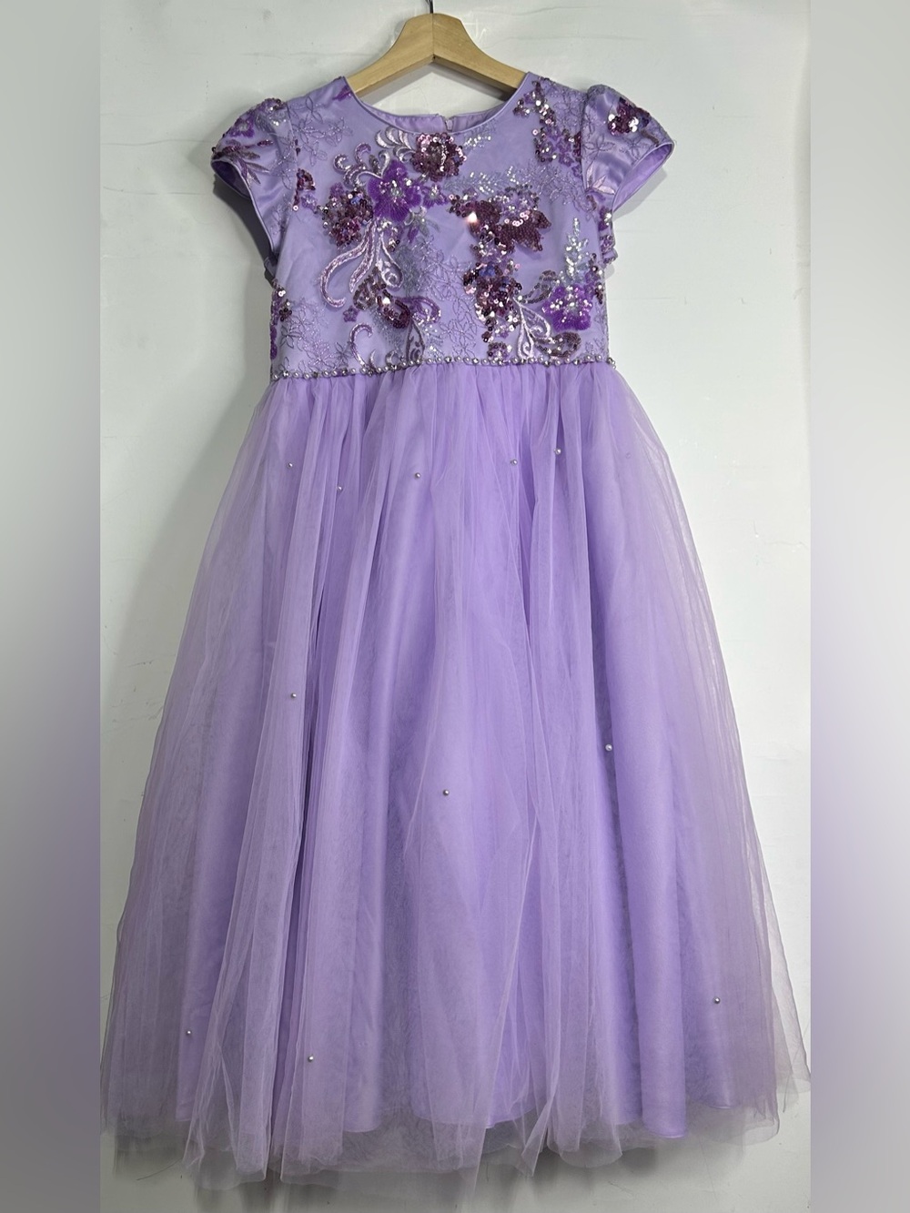 5 for $25🔥Pink Butterfly Sequined Purple Lavender Tulle Dress Girls Size 14